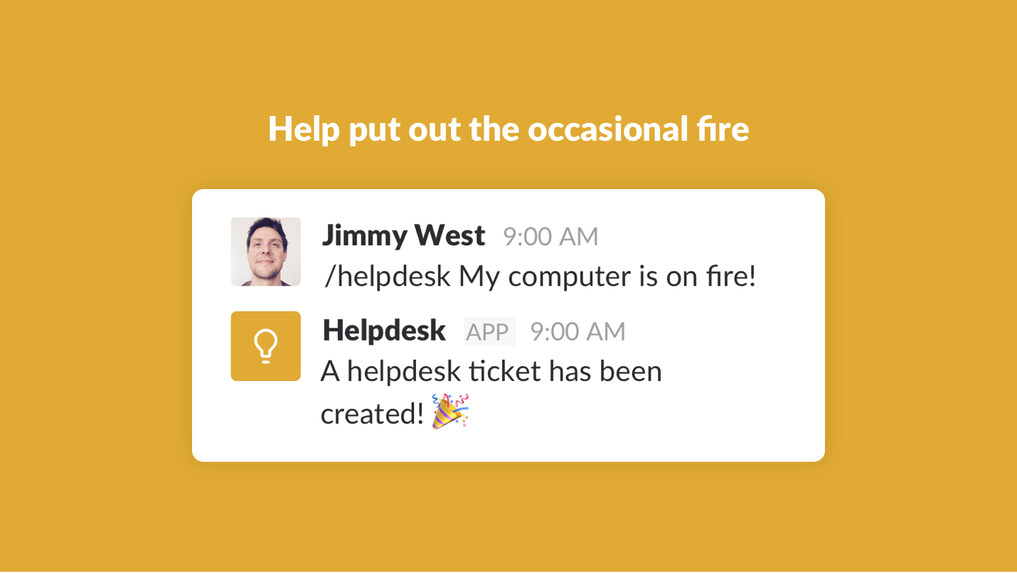 Helpdesk example screenshot